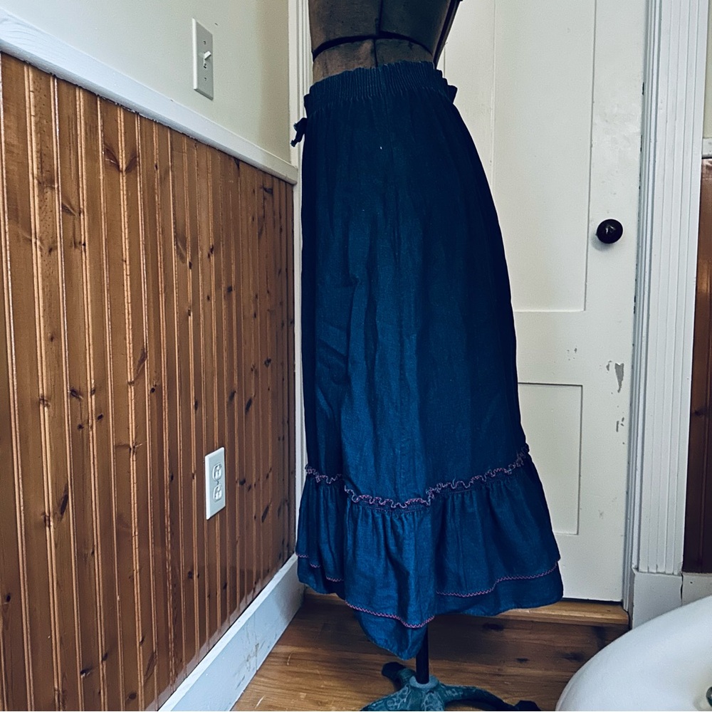 Vintage western wear denim skirt - Picture 3 of 8